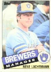 1985 Topps Baseball Cards      628     Rene Lachemann MG